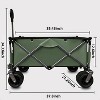 CAVINAS Utility Park Garden Wagon Cart, Shopping Cart Garden Cart with Wheels, Outdoor Picnic Wagon for Camping, Shopping - 3 of 4