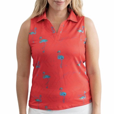 Women's Just Beachy Sleeveless Golf Polo - Yatta Golf 3X