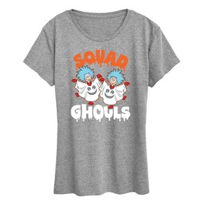 Women's - Dr. Seuss - Squad Ghouls Thing 1 and Thing 2 Short Sleeve Graphic T-Shirt - 1 of 4