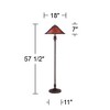 Regency Hill Capistrano Rustic Mission Floor Lamp Standing 57 1/2" Tall Bronze Metal Natural Mica Cone Shade for Living Room Bedroom Office House Home - 4 of 4