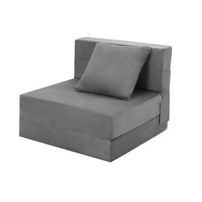 GustoWave 24''H Folding Sofa Mattress, Convertible Sofa Bed , Foldable Memory Foam Sleeper Chair, Floor Couch Guest Bed with Pillow