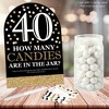 Big Dot of Happiness Adult 40th Birthday - Gold - How Many Candies Birthday Party Game - 1 Stand and 40 Cards - Candy Guessing Game - 2 of 4