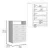 33.07'' Wood Dresser with Superior Top Four Drawer Dresser, Superior Top, One Open Shelf - 4 of 4