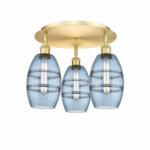 Vaz - 3 Light Flush Mount In Industrial Style-9.13 Inches Tall and 17.63 Inches Wide - 1 of 1