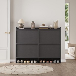 Shoe Cabinet with Flip Drawers, Adjustable Shelves, Hidden Entryway Shoe Storage Organizer for Hallway/Living Room - 1 of 4