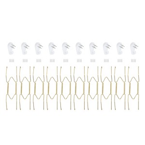 Unique Bargains Brass Invisible Design Decorative Universal Wall Plate Hanger 1 Set - 1 of 4