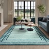 Lahome Loop Border Gradient Style Short Pile Velvet Rectangular Indoor Area Rug - 2 of 4