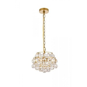 Elegant Lighting Savannah 12 inch pendant in brass - 1 of 4