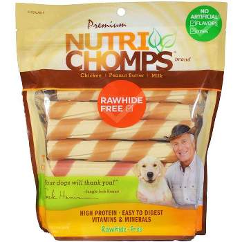 Nutri Chomps Wrapped Twist Dog Treat Assorted Flavors- 12 count