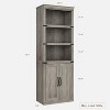Farmhouse Bookcases with Doors, 5 Tier Bookshelf with Storage, Wooden Storage Cabinet - 2 of 4
