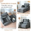Oversized Upholstered Lounge Chair with Storage Ottoman,Deep Seat Reading Chair for Bedroom or Living Room-Cuddlewood - 3 of 4