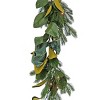 9' Prelit LED Christmas Magnolia Mix Pine Garland with Bow Warm White LED Lights - National Tree Company - 3 of 4