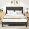 Costway Twin/Full/Queen Size Bed Frame with Height Adjustable Chevron Headboard, No Box Spring Needed Gray/Beige - 2 of 4