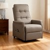 TopComfy Accent Chairs Elderly Lift Chair with Pockets Quick Assembly Soft Fabric Comfortable Seating for Living Room, Brown, 34.6"*26.8"*40.9" - 2 of 4