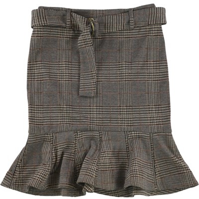 Calvin Klein Womens Belted Flared Pencil Skirt