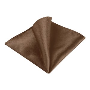 INSPIRE CHIC Men's Wedding Party Solid Color Self-Folded Pocket Squares - 1 of 4