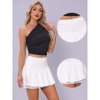 INSPIRE CHIC Women's Elegant Casual High Rise Double Layered Lace Border Mini Skirt - 2 of 4