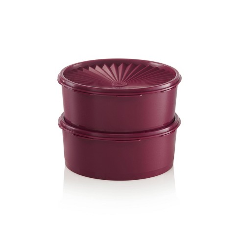 Tupperware Heritage Collection 7.6 Cup Cookie Canister - Vintage Holiday Red Color, Dishwasher Safe & BPA Free Container - (1.8 L)
