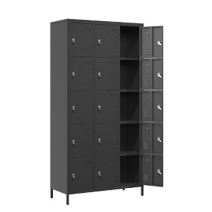Dexmalle 15 Large Compartments  Storage Metal Locker Officce Cabinet - 1 of 4