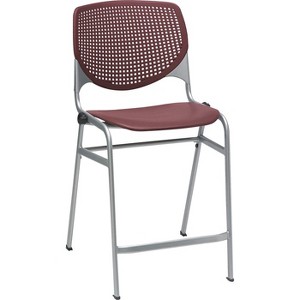 KFI Barstool Chair - Black Polypropylene Seat - Black Aluminum Alloy, Polypropylene Back - Black Steel Frame - Four-legged Base - 1 Each KFI Barstool Chair - Black Polypropylene Seat - Black Aluminum Alloy, Polypropylene Back - Black Steel Frame - Four-legged Base - 1 Each
