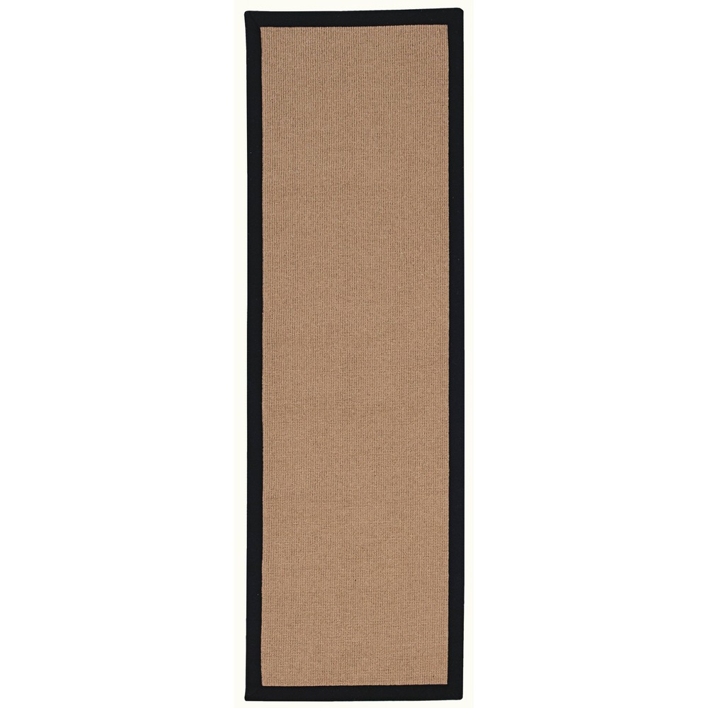 2'6inx8' Runner Athena Cork Wool Black - Linon