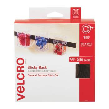Velcro Brand Hook And Loop Sticky Back Tape Roll, 15 Feet X 3/4 Inch, Beige  : Target
