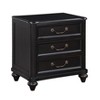 Charcoal Brown Finish Traditional Bedroom Furniture 1pc Nightstand of 3 Drawers Antique Handles Classic Design Bedside Table - 4 of 4