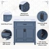 Mshliw 30'' Bathroom Vanity with Ceramic Sink, Solid Wood Frame Storage Cabinet with Soft Closing Doors and Drawers, Retro Style - 4 of 4