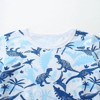 MyKids-USA Summer Baby Kids Blue Dinosaurs Pattern T-shirt and Shorts Casual Clothing Set for Boys - 3 of 4