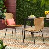 Spinnaker Set of 2 Wicker Boho Dining Chairs - Light Brown - Christopher Knight Home - image 2 of 4