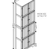 INFURNIC Decorative Bookshelf 72.4" Tall Freestanding  Storage Cabinet with 8 Doors and 4 Shelves for Living Room, Red, 23.82"*12.6"*72.4" - 3 of 4