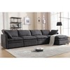 130'' Polyester Modern L-Shaped Sectional Sofas with Chaise Lounge and 6 Removable Back Cushions - 4 of 4