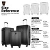 3-Piece Lightweight Hardshell Luggage Set with Double Spinner Wheels, Large Capacity, Includes 3-Piece U-Shaped Travel Pillow Set - 2 of 4