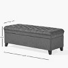 CAVINAS Corduroy Storage Ottoman Bench with Metal Base and Vertical Stripe Design,Upholstered Storage Ottoman,Storage Benches for Living Room - 3 of 4