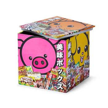 Toynk Dagashi Anime Otaku Snacks 4 x 4 Inch Tin Storage Box