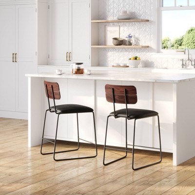 Set Of 2 Urban Wood Back Upholstered Counter Stools Saracina Home   GUEST 4f304eb0 345e 4443 870b 98b44e7a5c07