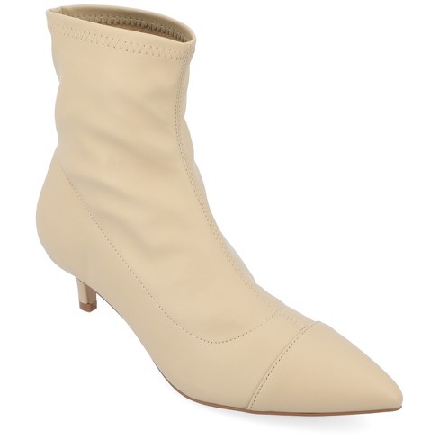 Tan kitten sale heel booties