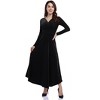 Long Sleeve Velvet Wedding Guest Dresses Formal Maxi Dress for Women - 3 of 4