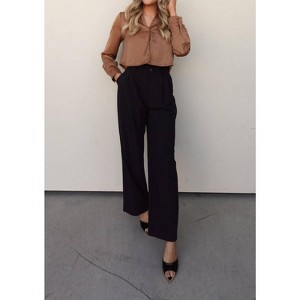 Women's High-waisted Pinstripe Trouser - Et Clet - 1 of 3