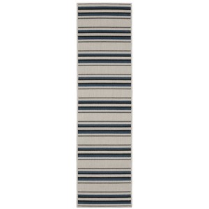 Oriental Weavers Torrey 5571Y Light Grey/ Blue Indoor/Outdoor Area Rug - 1'10" x 7'3" - 1 of 4