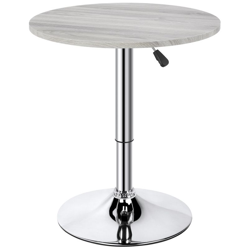 Yaheetech Adjustable Pub Round Table Counter Height Bistro Table w/ 360° Swivel MDF Tabletop, 1 of 8
