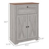 NicBex Minimalist Sideboard Cabinet Farmhouse Kitchen Buffet Cabinet with 2 Doors Small Storage Cabinet for Small Space,Living Room - 3 of 4