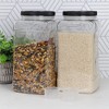 Cornucopia Brands Square Gallon Size Clear Plastic Canisters 2pk; 4qt Jar Grip Containers w/ Plastic Scoops; BPA-Free - 2 of 4