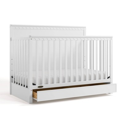 Graco Sasha 5-in-1 Convertible Crib with Drawer - White