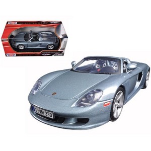 Porsche Carrera GT Silver with Black Interior 1/18 Diecast Model Car by Motormax - 1 of 3