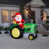 Gemmy Christmas Airblown Inflatable John Deere Tractor w/Santa Scene Deere, 5.5 ft Tall - 2 of 4