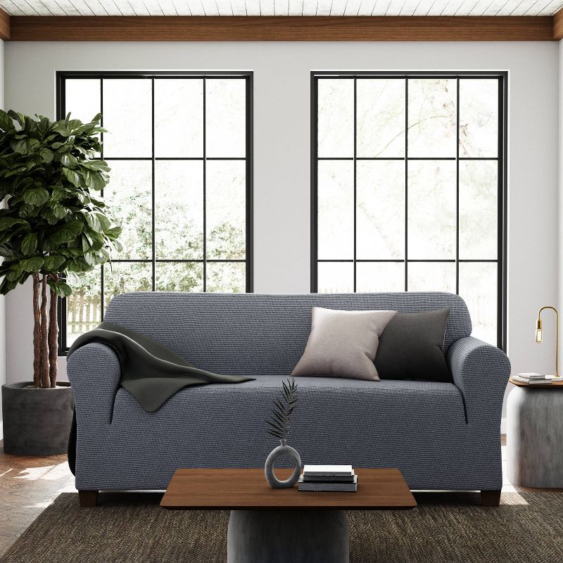 Chenille Stretch Sofa Slipcover - Zenna Home, 3 of 8