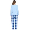 Casual Nights Women's Jersey Knit Long-Sleeve Top and Soft Flannel Bottom Pajama Set - 4 of 4