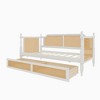KTMBDW Twin Size Rattan Daybed, Sofa Bed for Bedroom Guest Room, No Box Spring Needed, White & Natural - 4 of 4