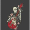 Skeleton Guitar Edgy Music Rose Adult Crew Neck Short Sleeve Tee - 2 of 2